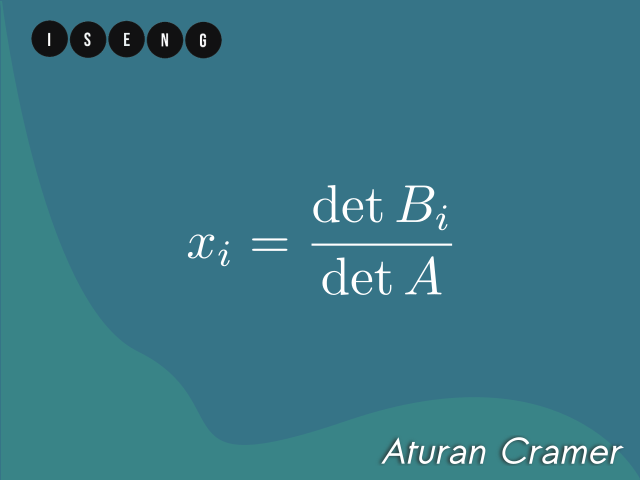 Solusi sistem persamaan menggunakan aturan Cramer