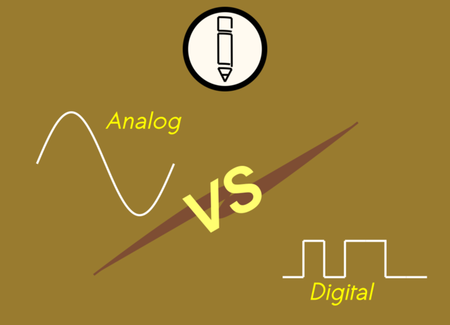 Perbedaan analog dan digital.